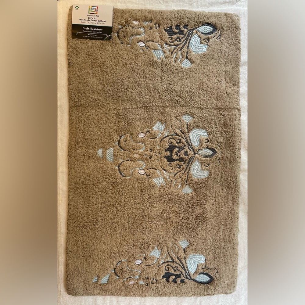 Blue Accent 20" × 32"
Handmade Cotton bathmat